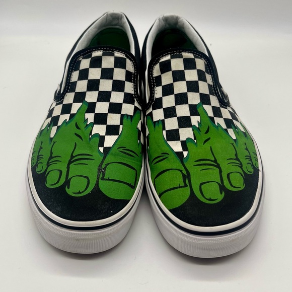 Vans Other - Marvel Incredible Hulk Checkerboard Slip-On Vans
